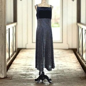 Betsy & Adam By Jaslene  Black Velvet Gown